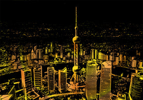 Shanghai bei Nacht, China