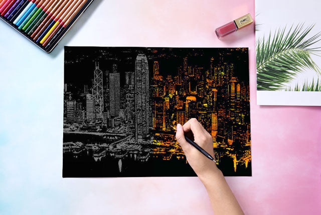 Hong Kong bei Nacht, China